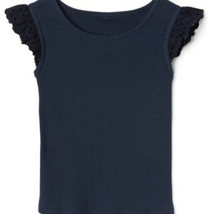 NWT Baby GAP Eyelet Cap Sleeve Top